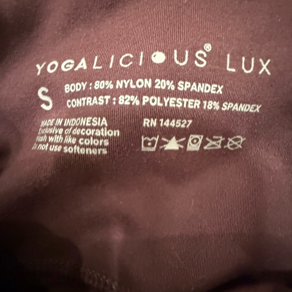 Yogalicious Lux Arabian Night High Waist 7/8 Ankle Leggings Side Pockets S - Picture 3 of 3